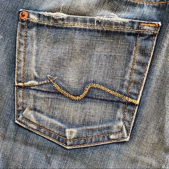 7 For All Mankind Bootcut distressed jeans 26 - Picture 6 of 8